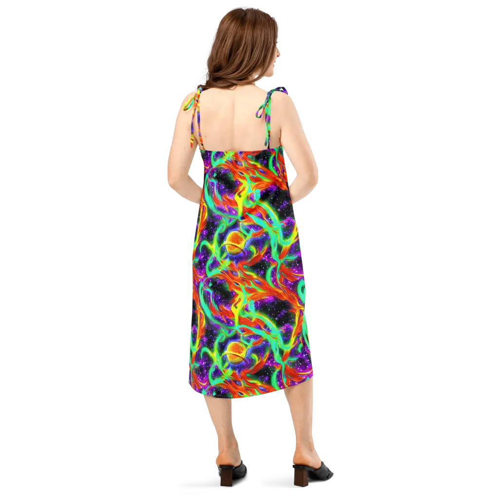 Cosmic Flare on Slip Dress — Back
