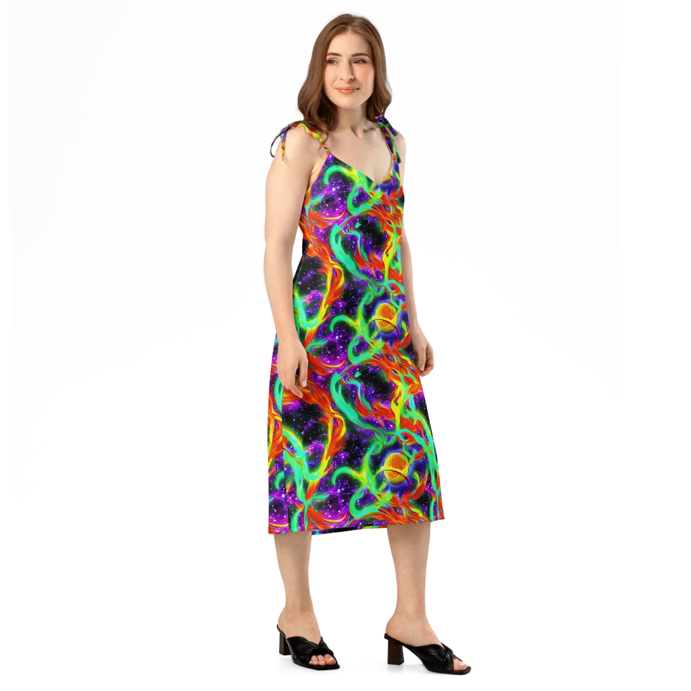 Cosmic Flare on Slip Dress — Right Front