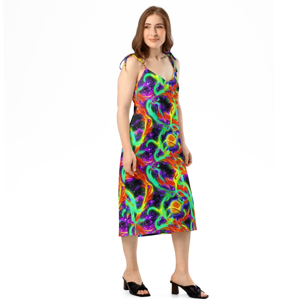 Cosmic Flare on Slip Dress — Right Front
