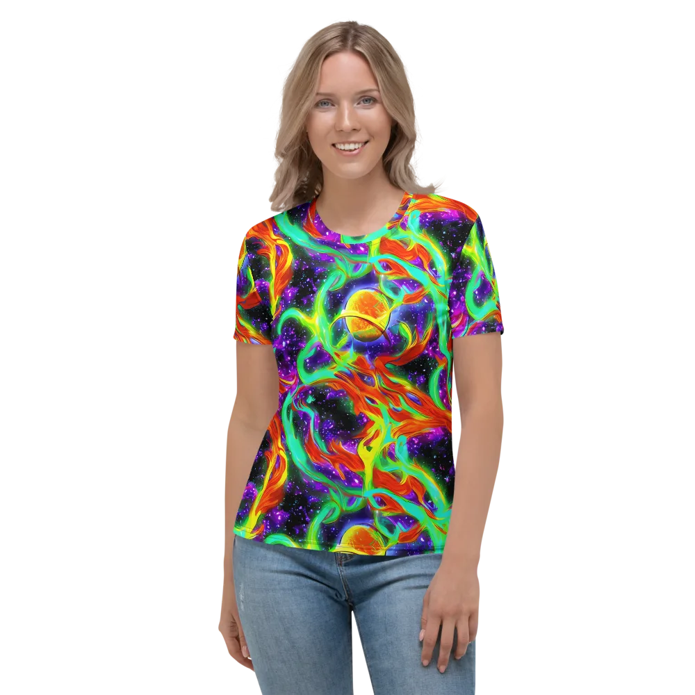 Cosmic Flare on Women's Crew Neck T-Shirt — Front