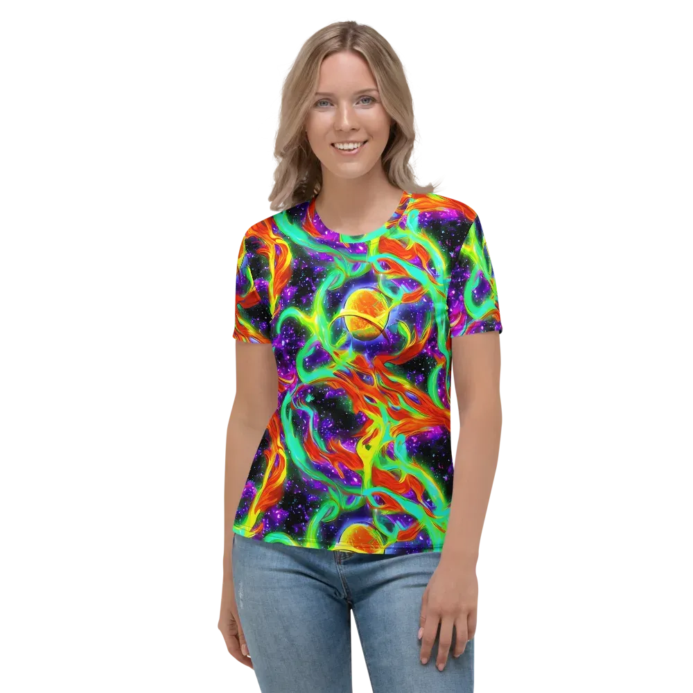 Cosmic Flare on Women's Crew Neck T-Shirt — Front