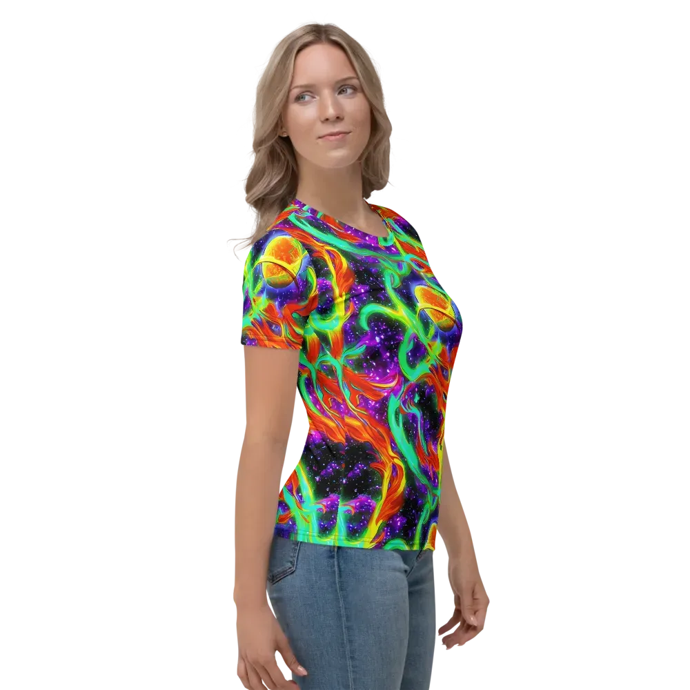 Cosmic Flare on Women's Crew Neck T-Shirt — Right