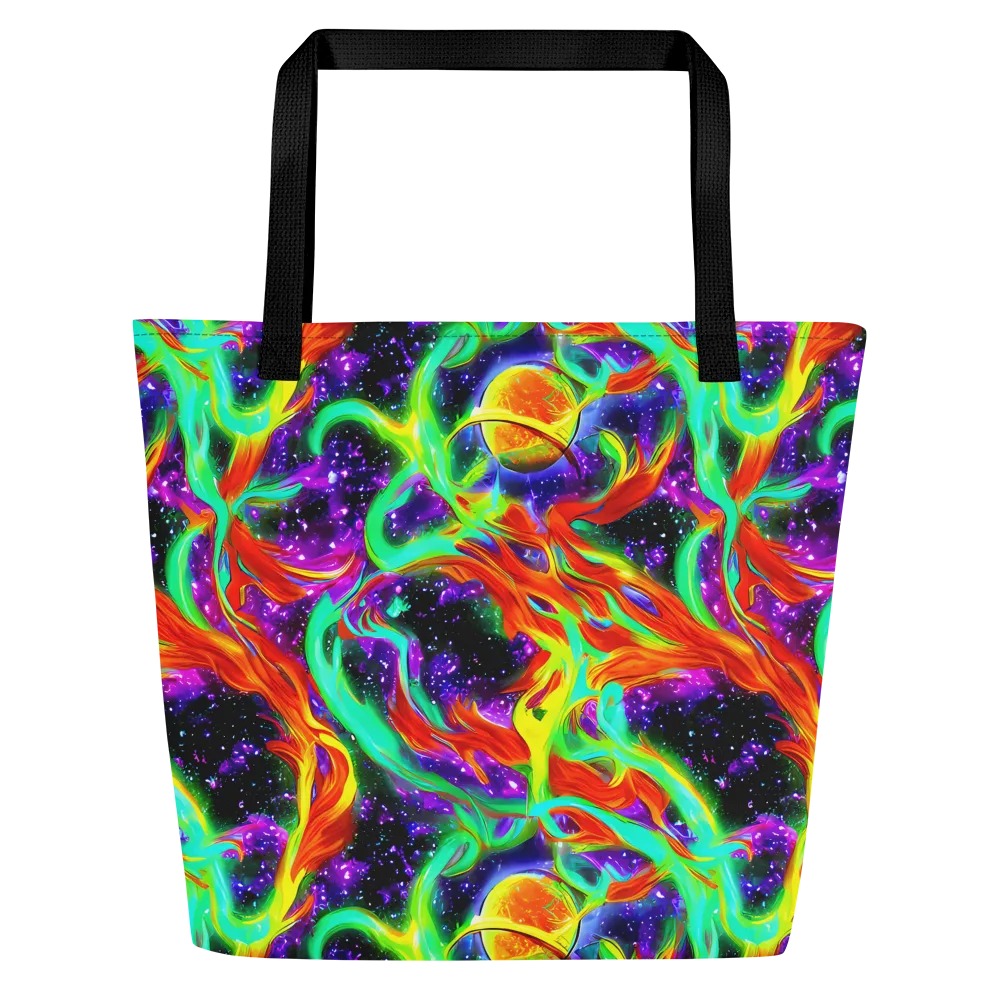 Cosmic Flare on Large Tote Bag W/ Pocket — Front