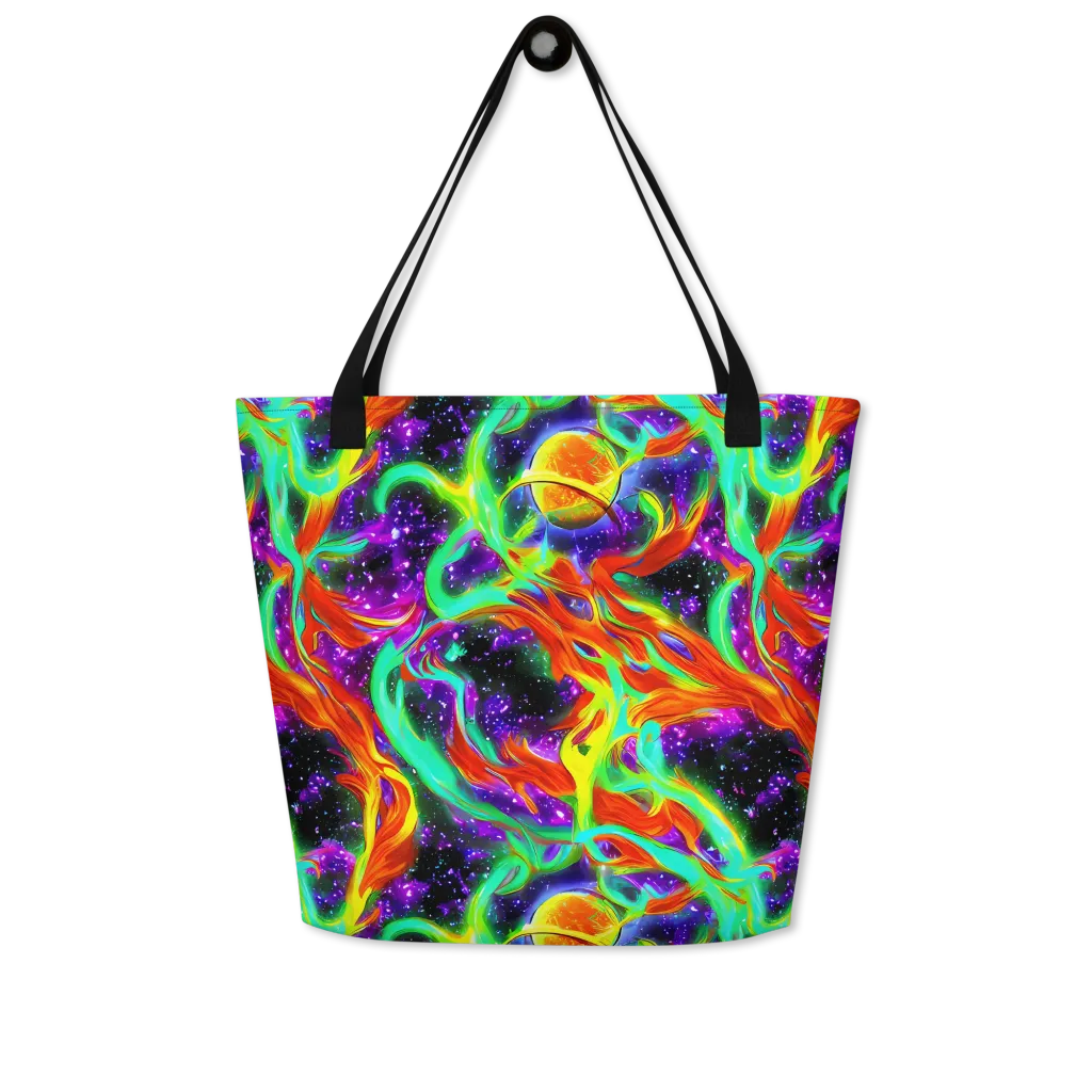 Cosmic Flare on Large Tote Bag W/ Pocket — Front