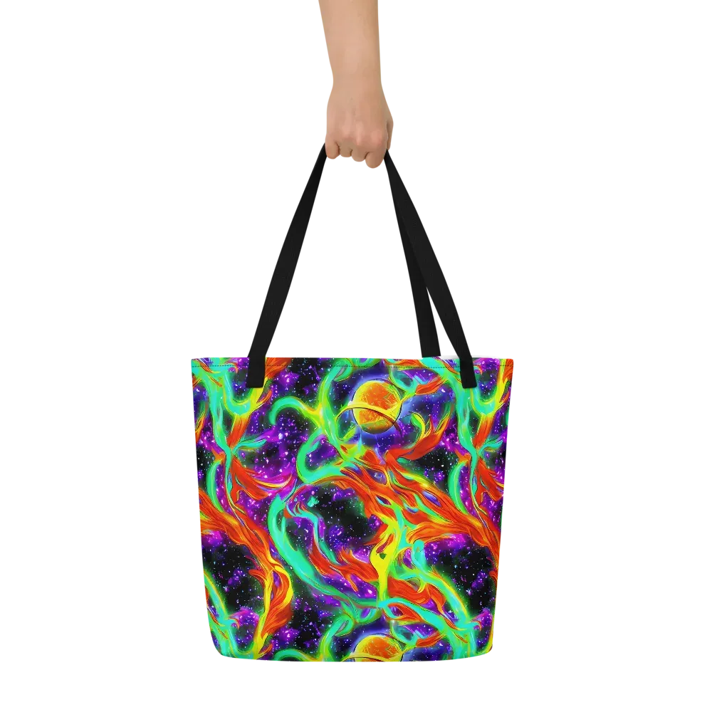 Cosmic Flare on Large Tote Bag W/ Pocket — Front