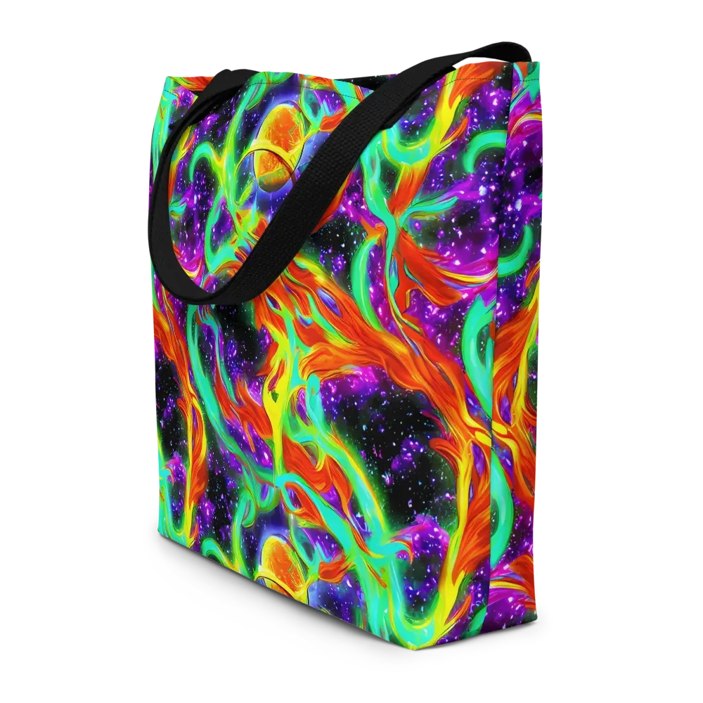 Cosmic Flare on Large Tote Bag W/ Pocket — Front