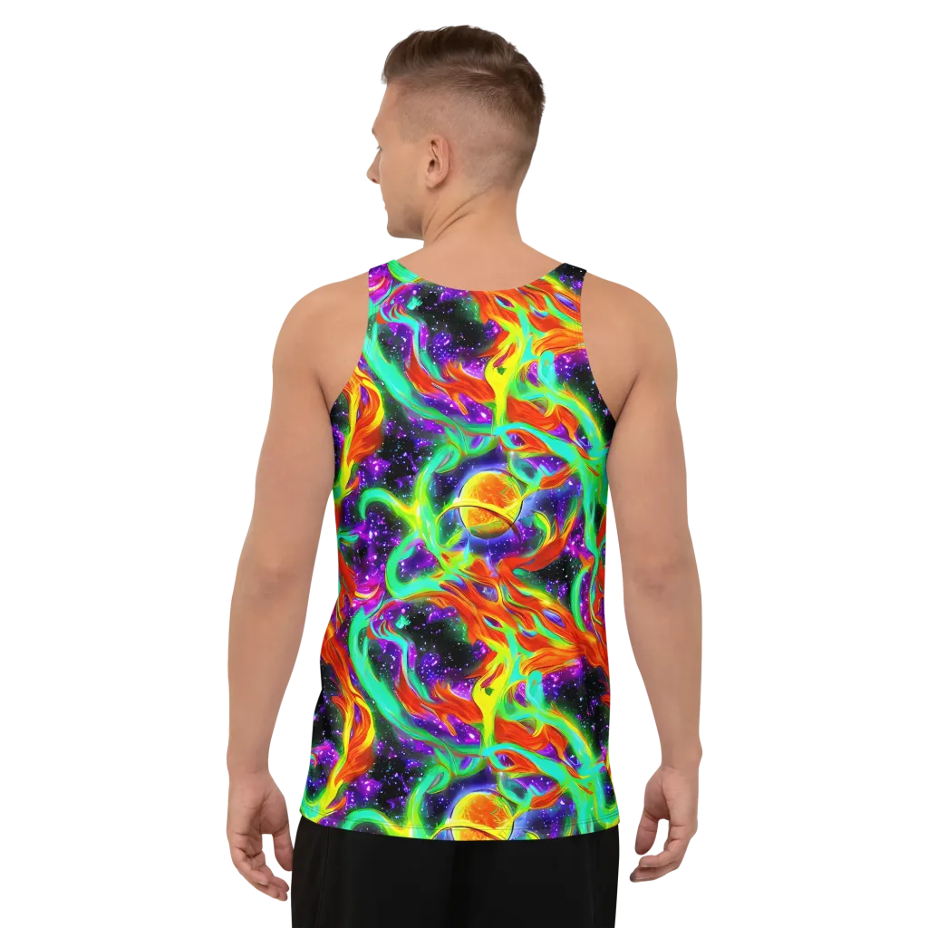 Cosmic Flare on Men's Tank Top — Back