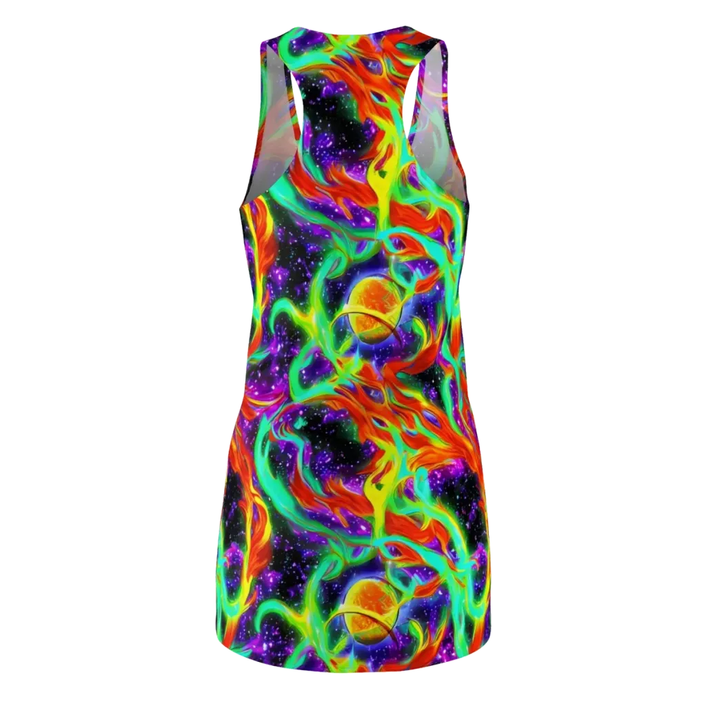 Cosmic Flare on Racerback Dress — Back