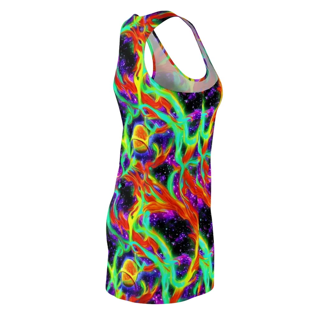 Cosmic Flare on Racerback Dress — Back Side