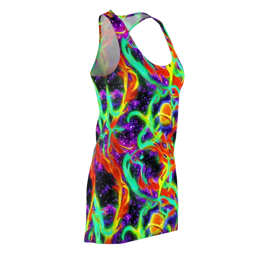 Cosmic Flare on Racerback Dress — Front Side