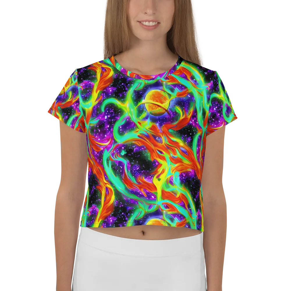 Cosmic Flare on Crop Tee — Front