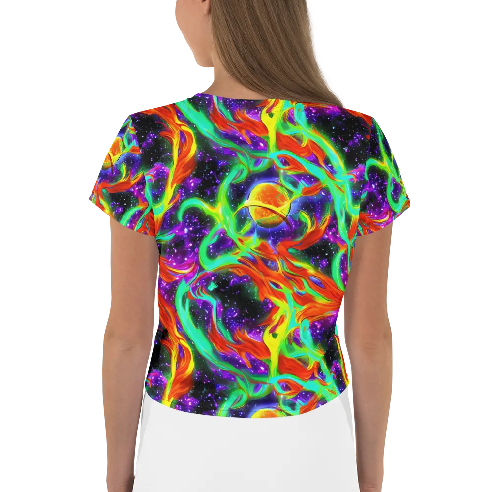 Cosmic Flare on Crop Tee — Back