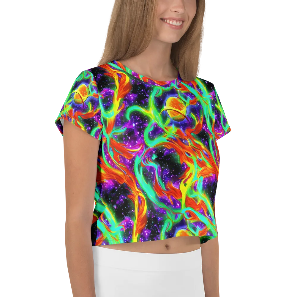 Cosmic Flare on Crop Tee — Right