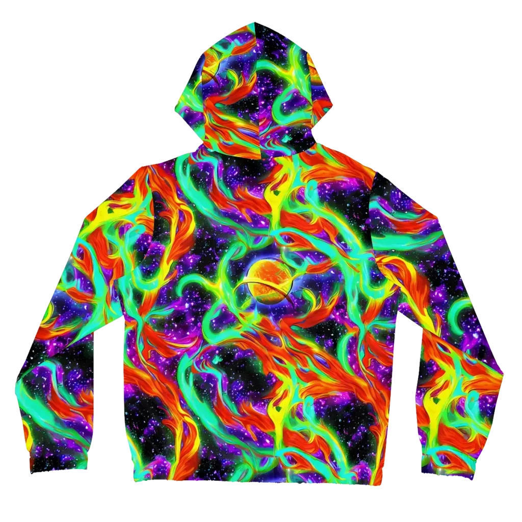 Cosmic Flare on Women's Full-Zip Hoodie — Back