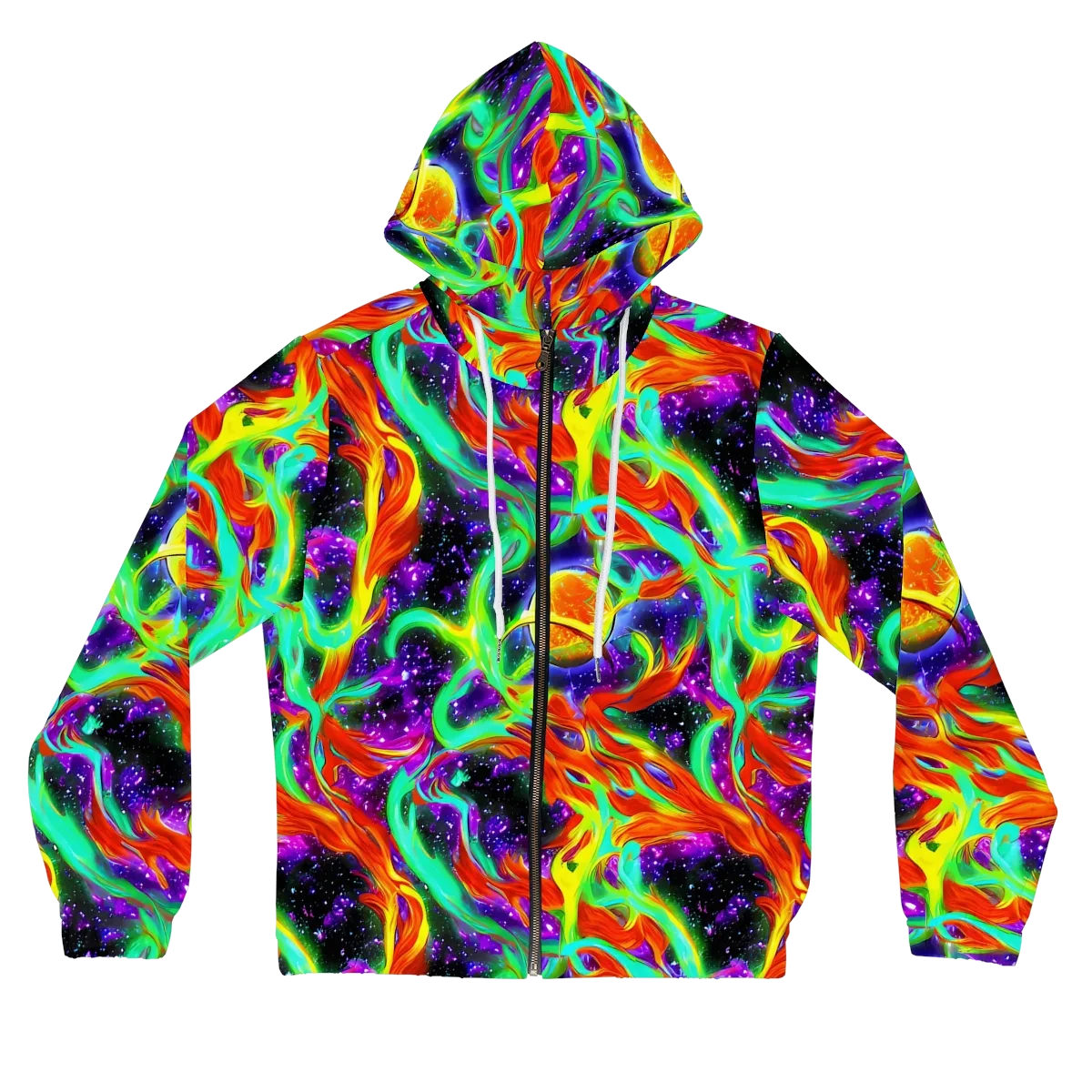 Cosmic Flare on Women's Full-Zip Hoodie — Front