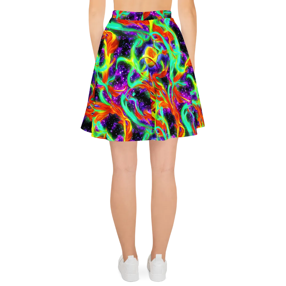 Cosmic Flare on Skater Skirt — Back