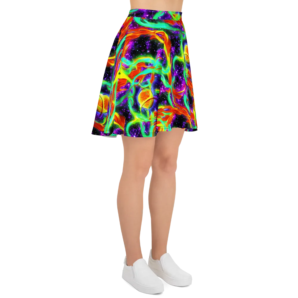 Cosmic Flare on Skater Skirt — Right
