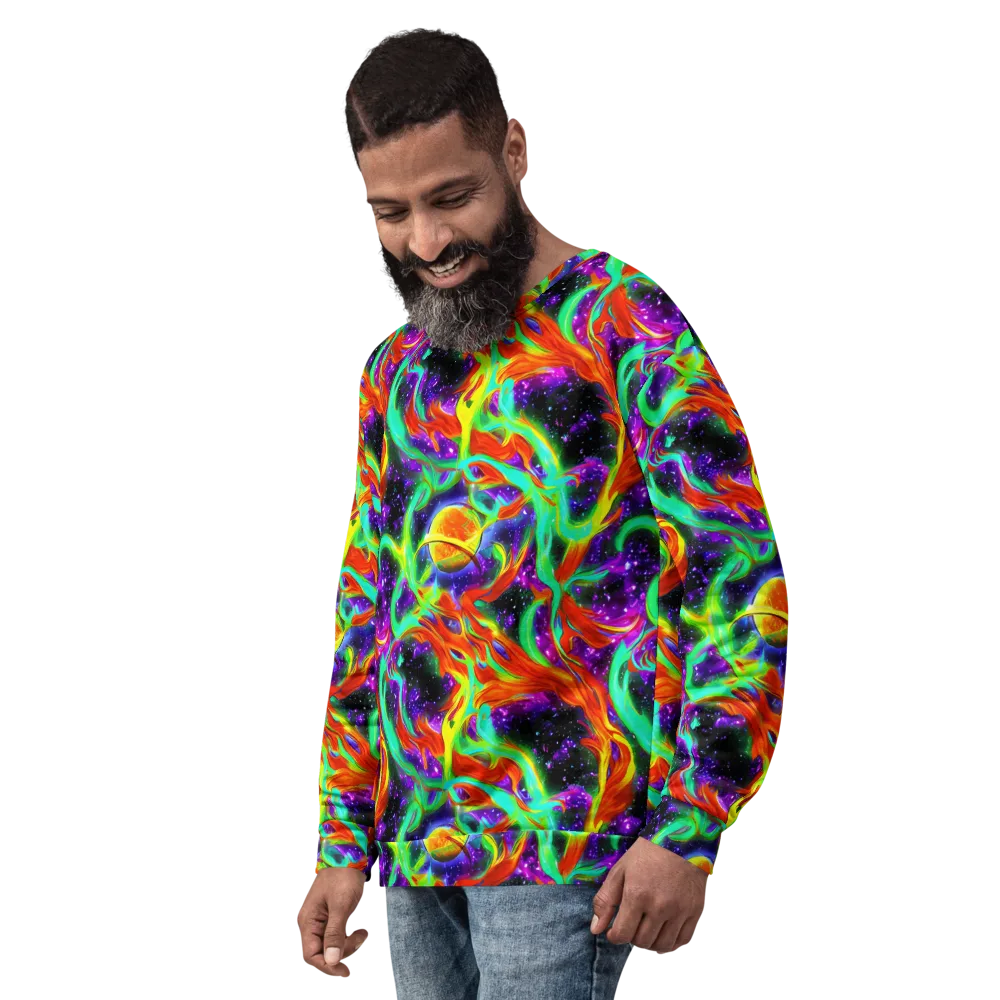 Cosmic Flare on Sweatshirt — Left Front