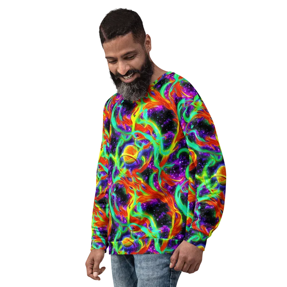 Cosmic Flare on Sweatshirt — Left Front