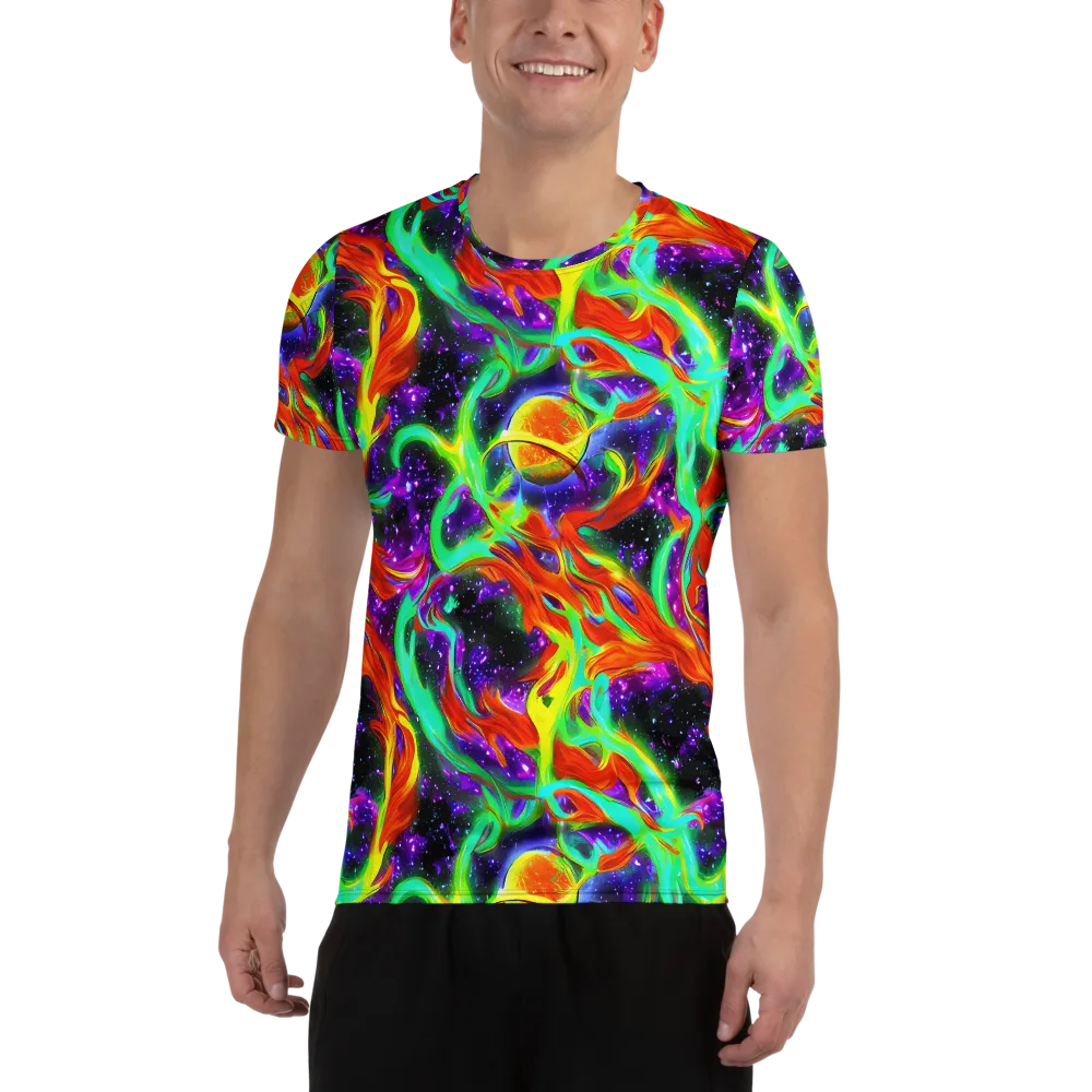 Cosmic Flare on Men's Athletic T-Shirt — Front