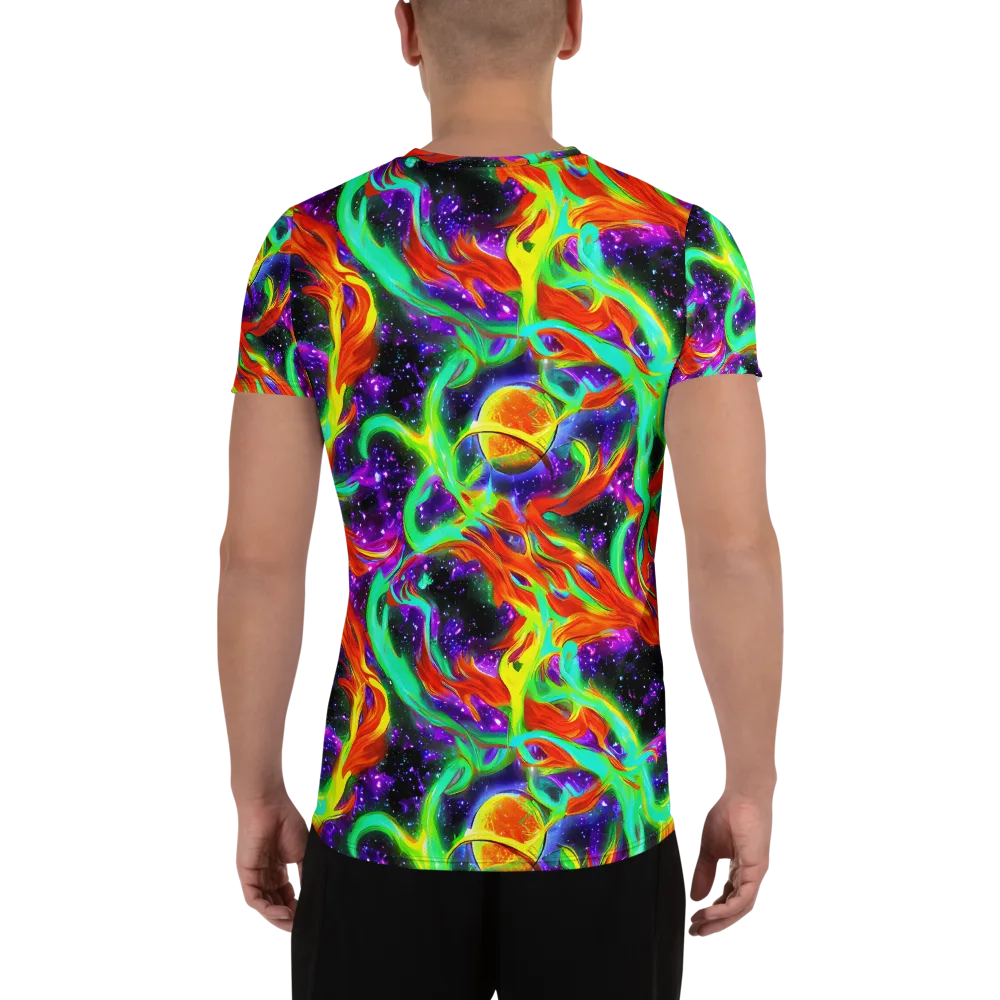Cosmic Flare on Men's Athletic T-Shirt — Back