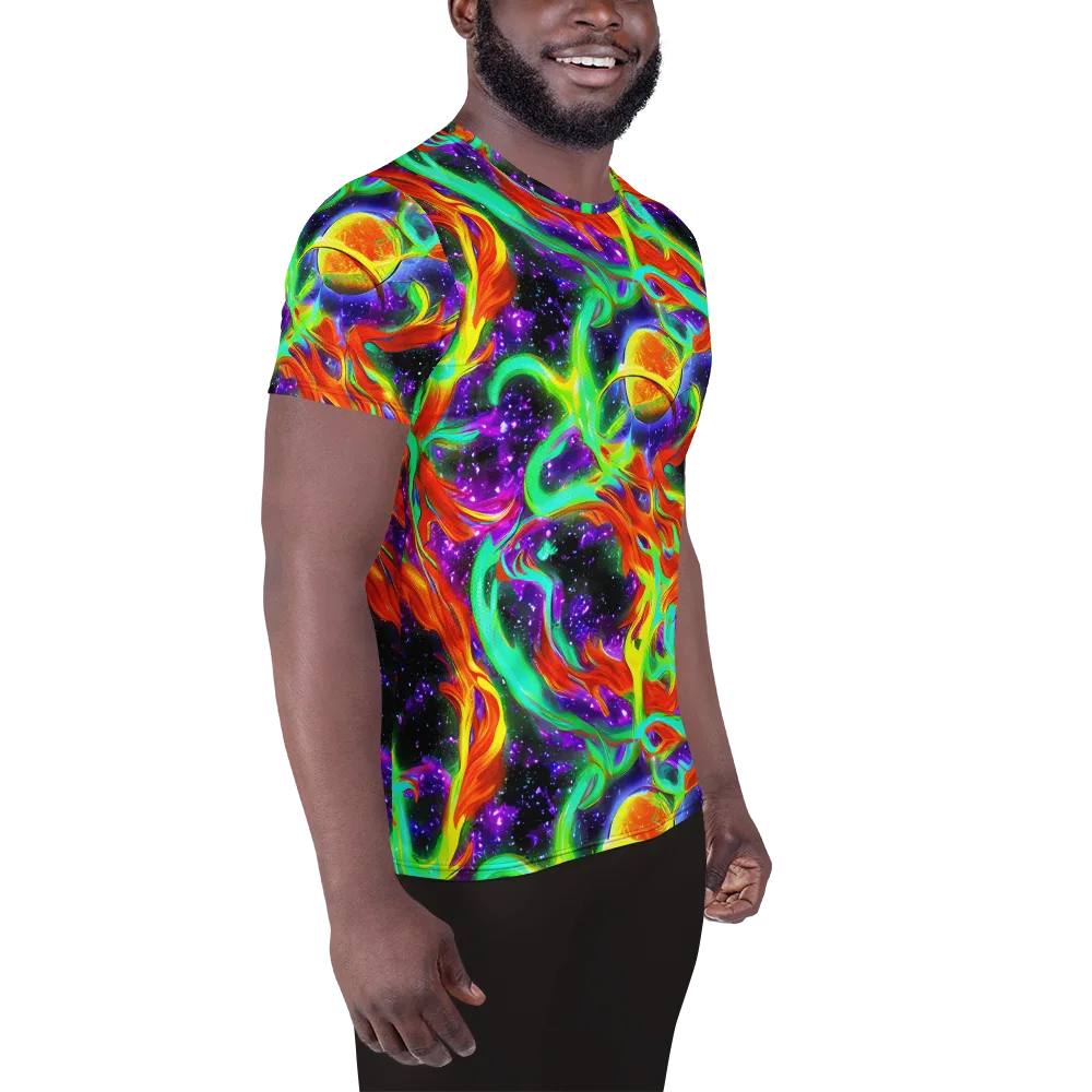 Cosmic Flare on Men's Athletic T-Shirt — Right