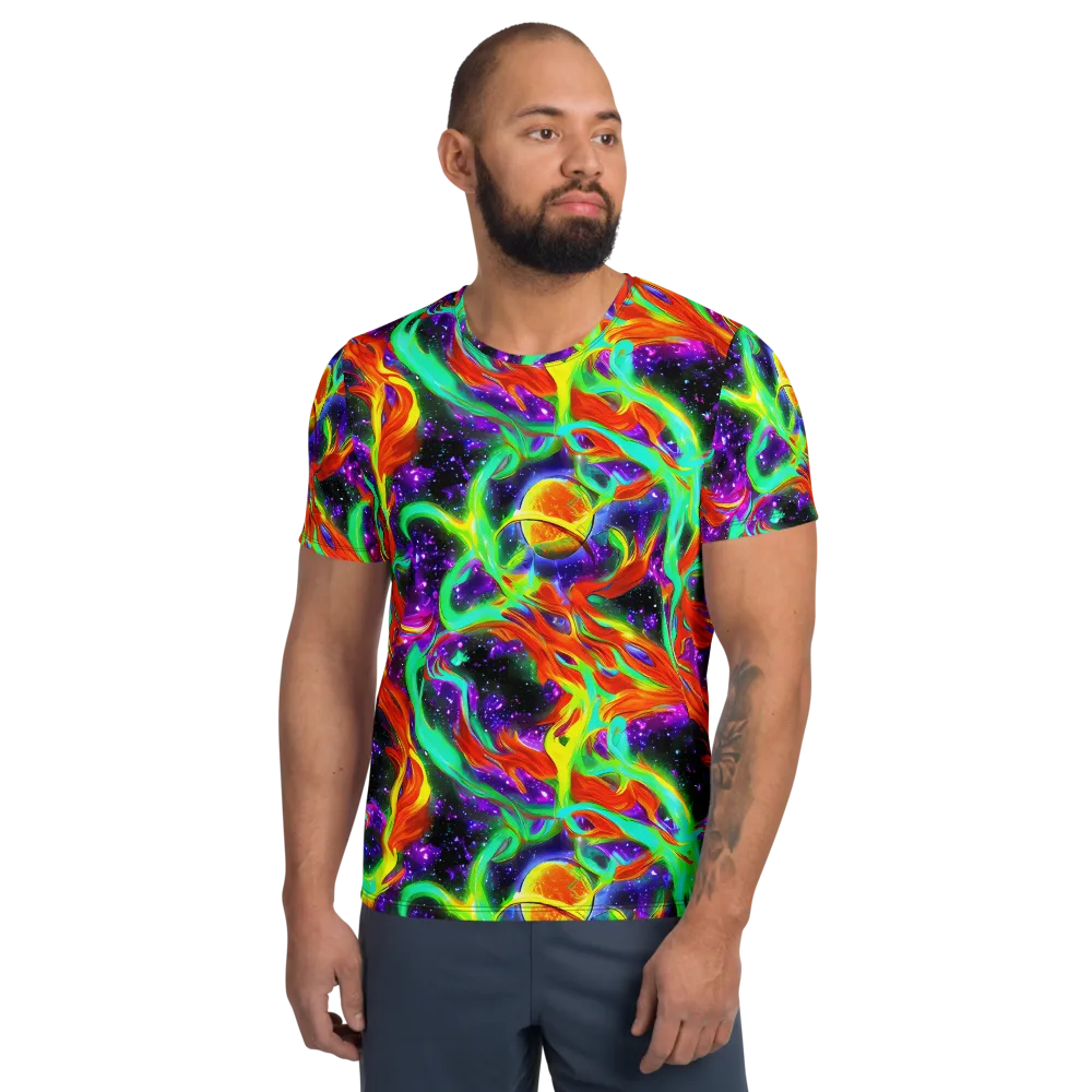 Cosmic Flare on Men's Athletic T-Shirt — Front