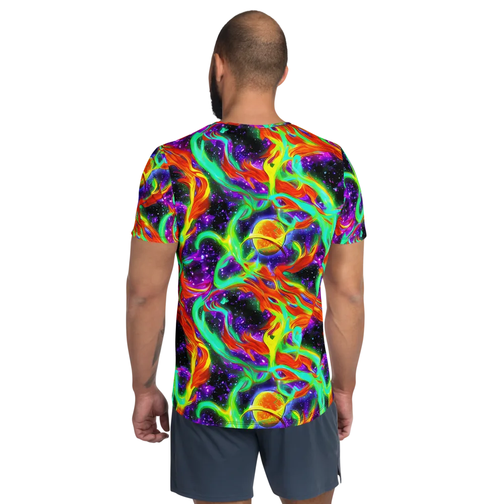 Cosmic Flare on Men's Athletic T-Shirt — Back