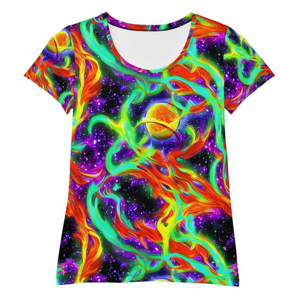 Cosmic Flare on Women's Athletic T-Shirt — Front