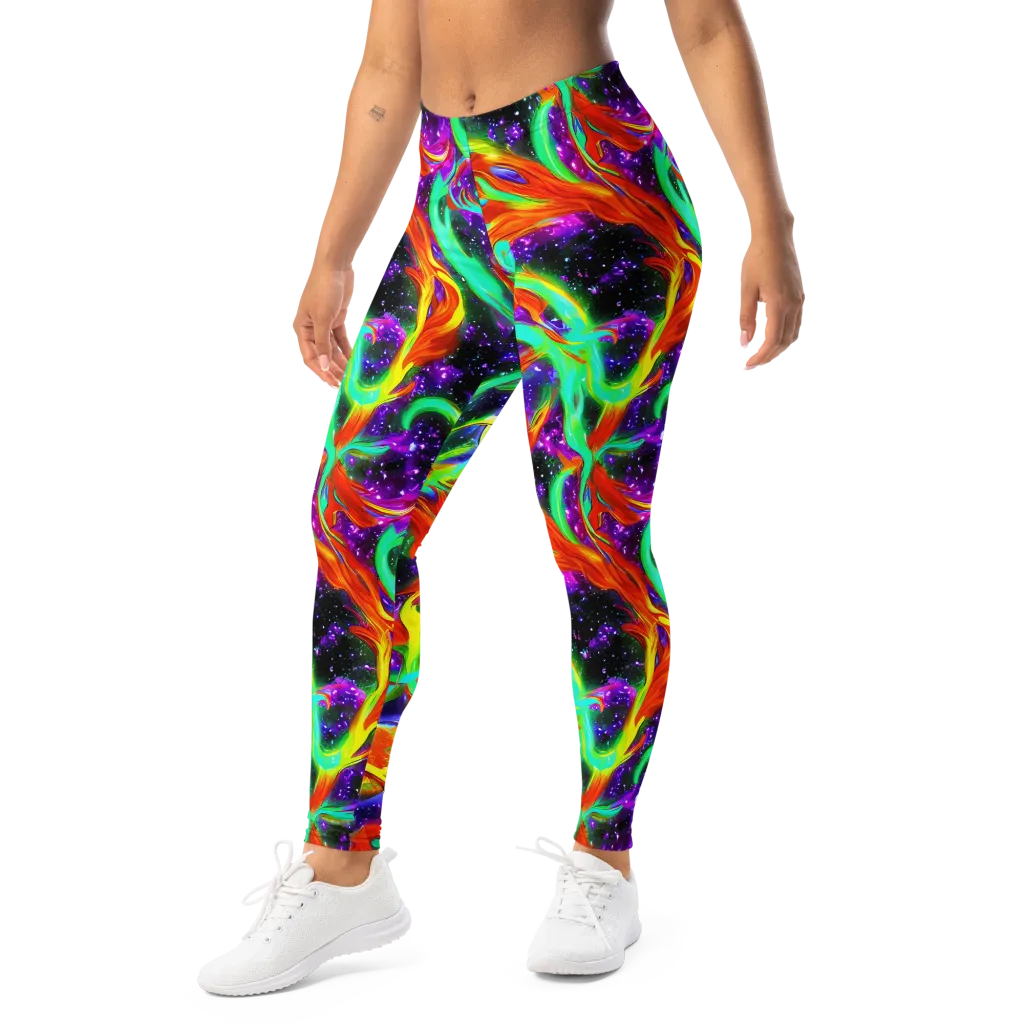 Cosmic Flare on Leggings — Left Front