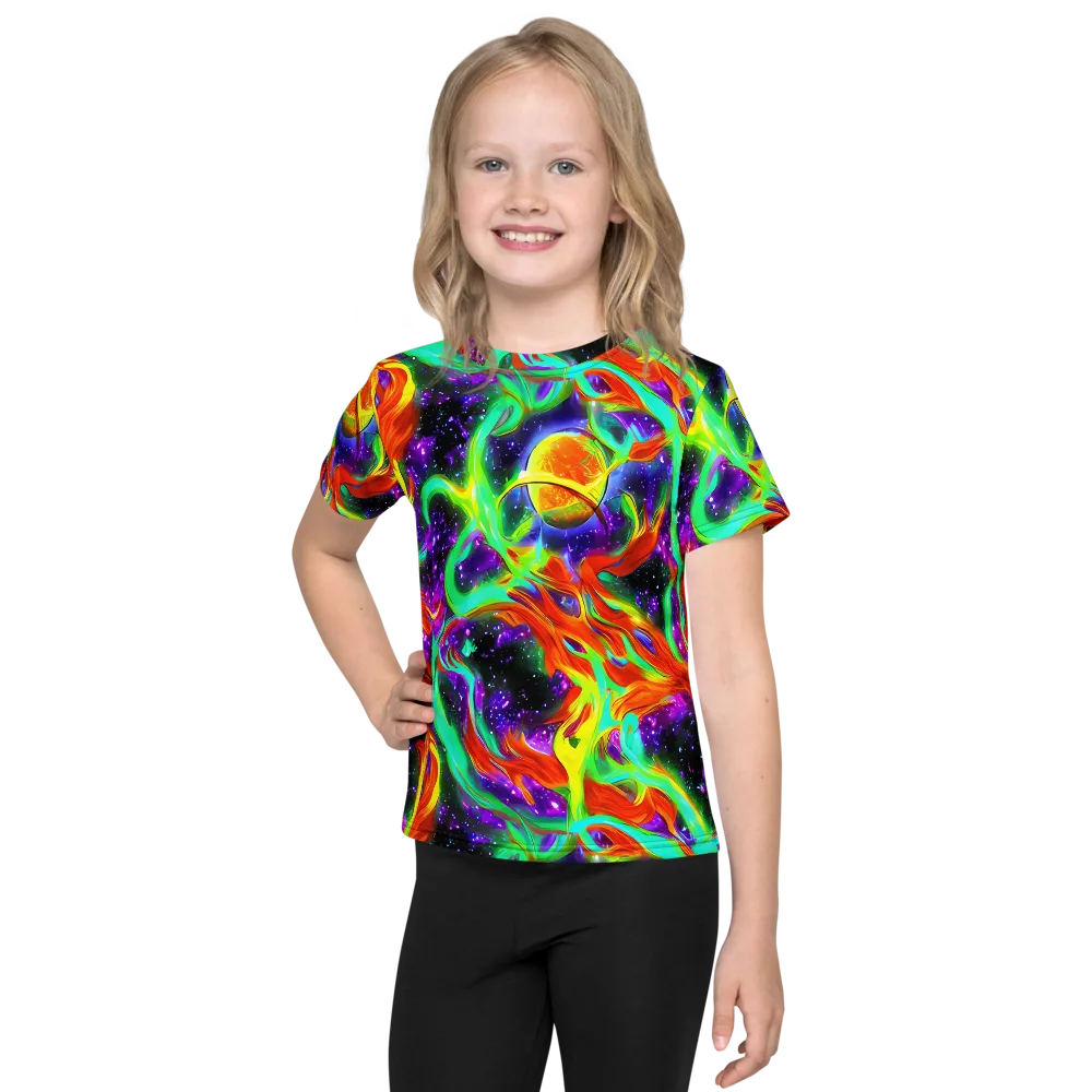 Cosmic Flare on Kids Crew Neck T-Shirt — Front