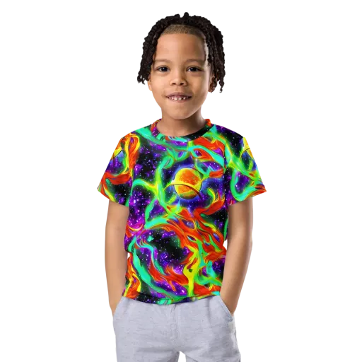 Cosmic Flare on a Kids Crew Neck T-Shirt