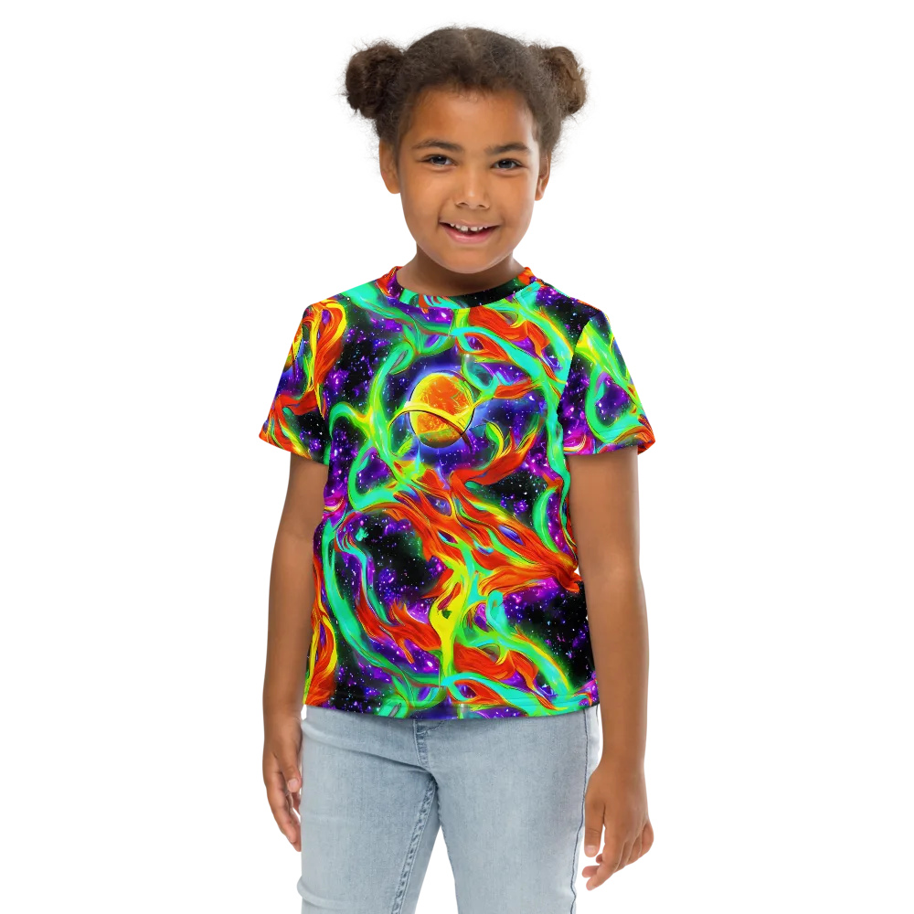 Cosmic Flare on Kids Crew Neck T-Shirt — Front