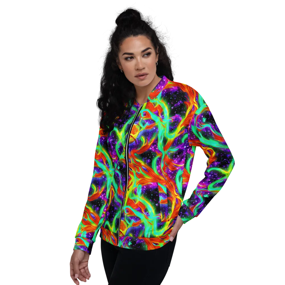 Cosmic Flare on Bomber Jacket — Left