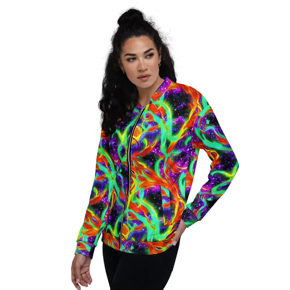 Cosmic Flare on Bomber Jacket — Left