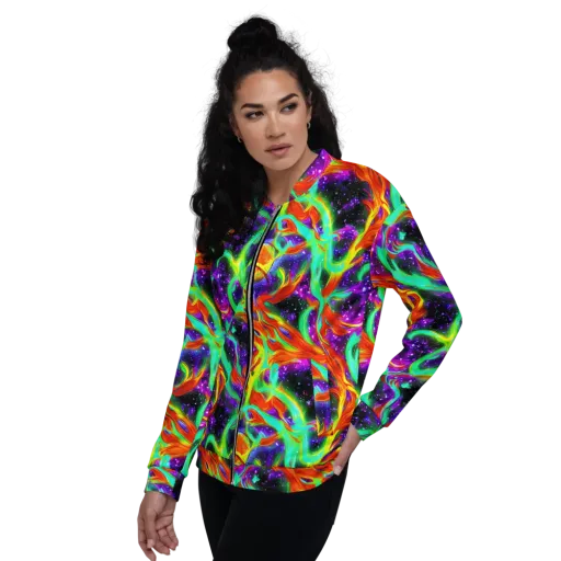 Cosmic Flare on a Bomber Jacket