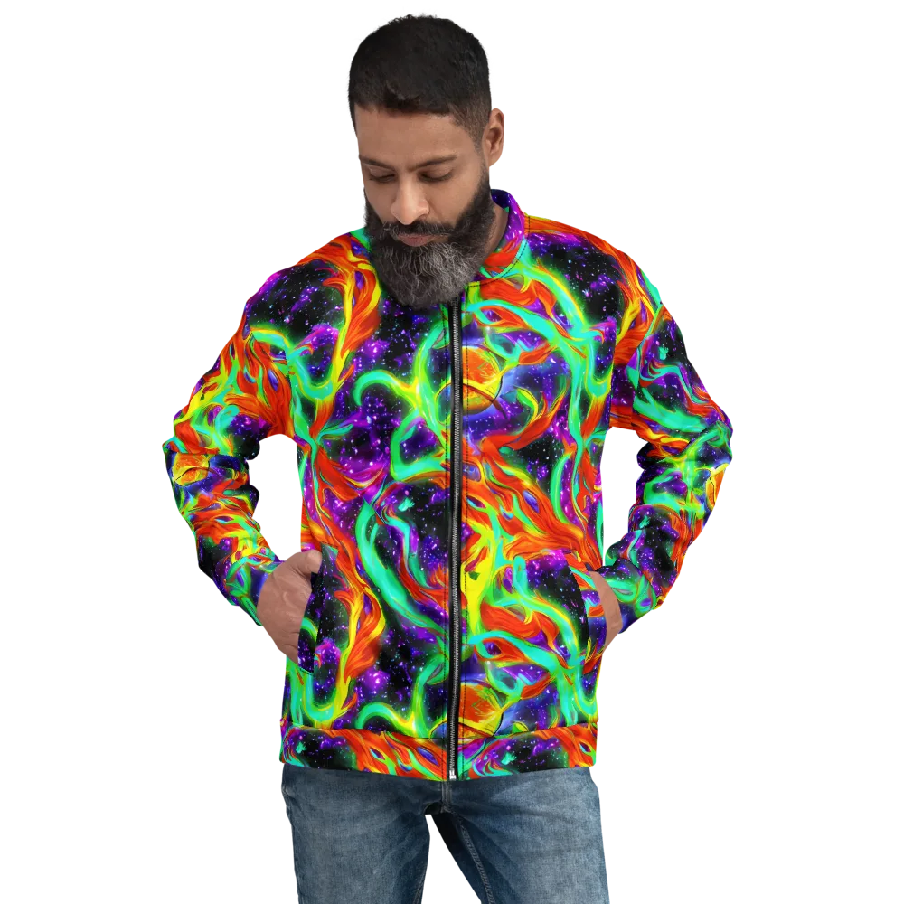 Cosmic Flare on Bomber Jacket — Front