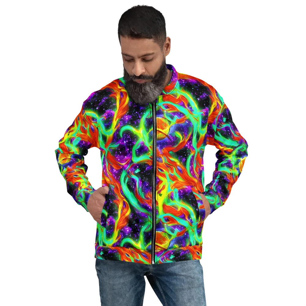 Cosmic Flare on Bomber Jacket — Front