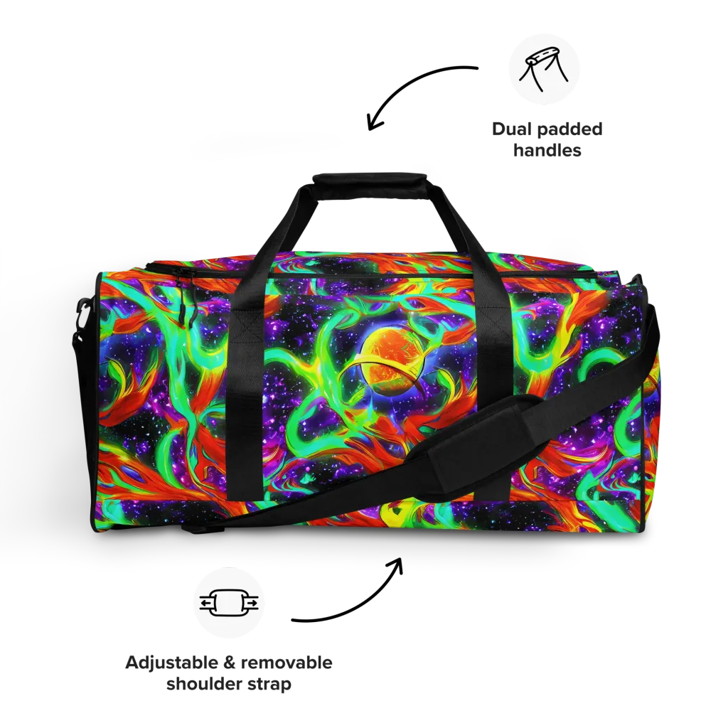 Cosmic Flare on Duffle Bag — Front
