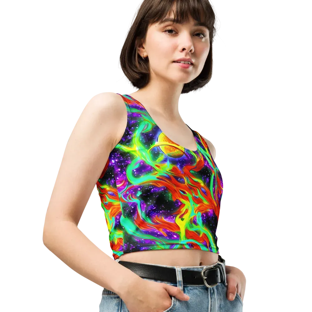 Cosmic Flare on Crop Top — Right Front
