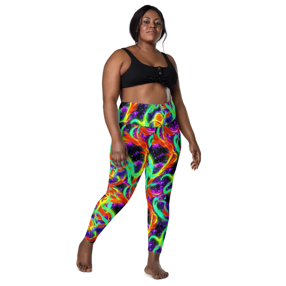 Cosmic Flare on Leggings with Pockets — Front