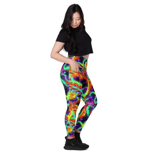 Cosmic Flare on a Leggings with Pockets
