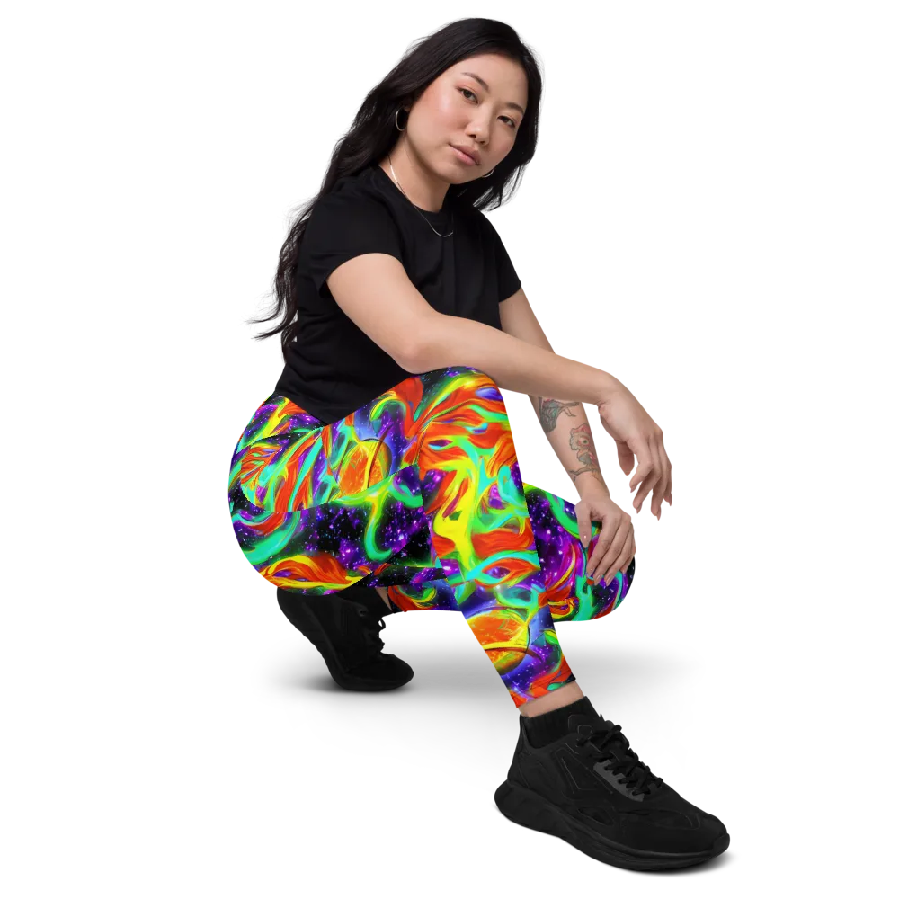 Cosmic Flare on Leggings with Pockets — Right Front
