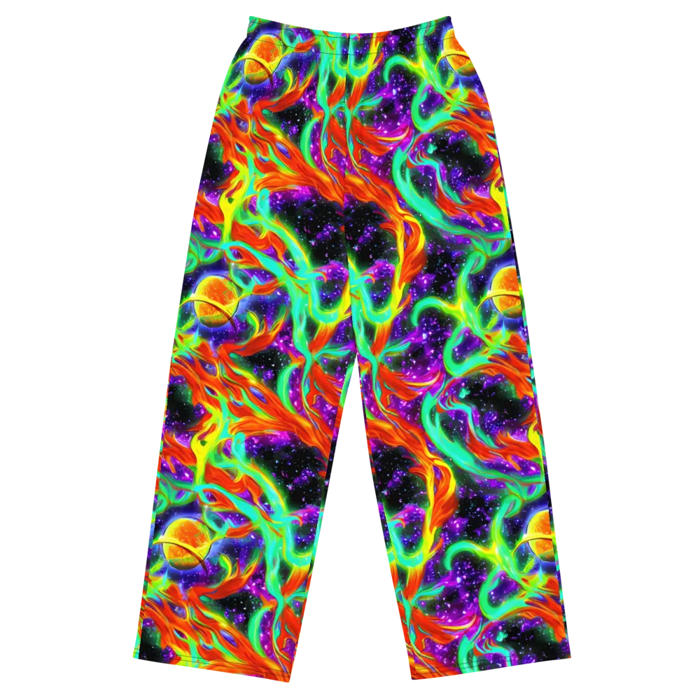 Cosmic Flare on Wide-Leg Pants — Front