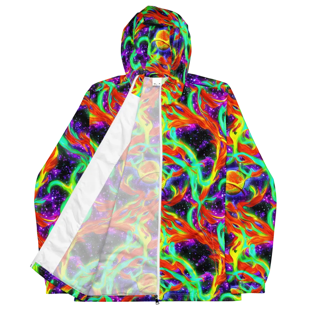Cosmic Flare on Men's Windbreaker — Front