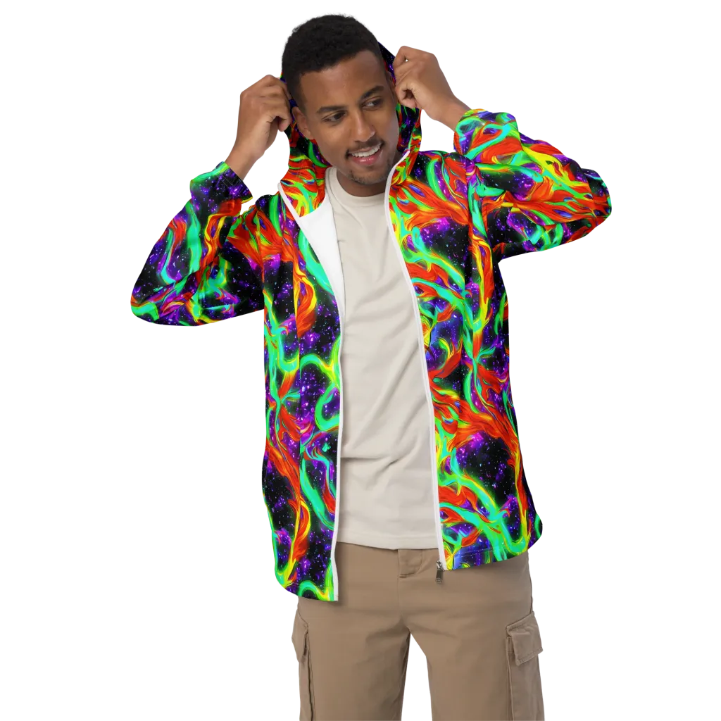 Cosmic Flare on Men's Windbreaker — Front