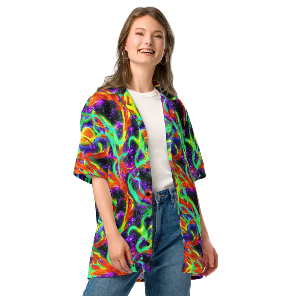 Cosmic Flare on Button Shirt — Front