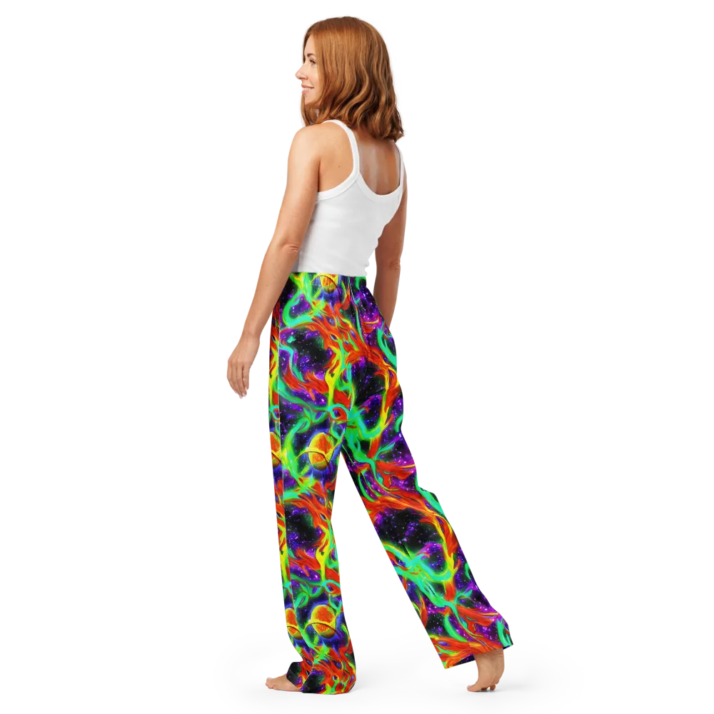 Cosmic Flare on Women's Pajama Pants — Back