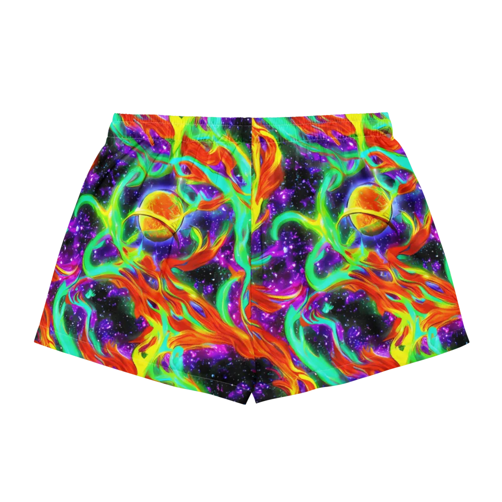 Cosmic Flare on Women's Pajama Shorts — Back