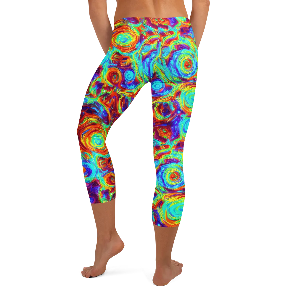 Fever Spiral on Capri Leggings — Back